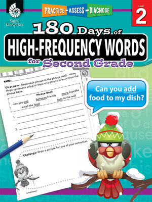 cover image of 180 Days of High-Frequency Words for Second Grade